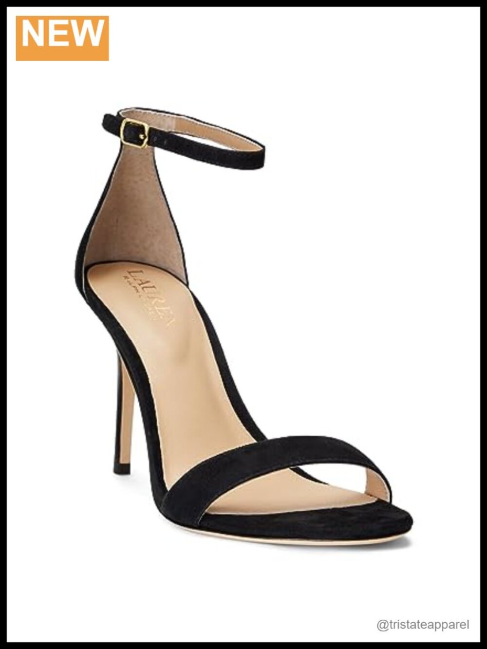 Suede Ankle Strap Stiletto Sandals